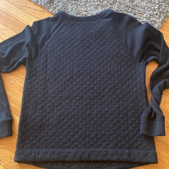 Rag and Bone Jean Pullover Quilted Thick Sweatshirt Black New York Black Warm S - Picture 14 of 14